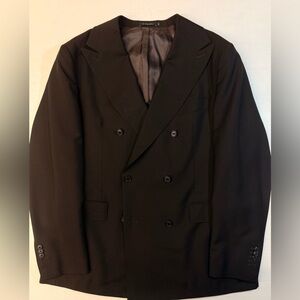 SUITSUPPLY Brown Wool Mohair Double Breasted Milano Blazer 44R XL